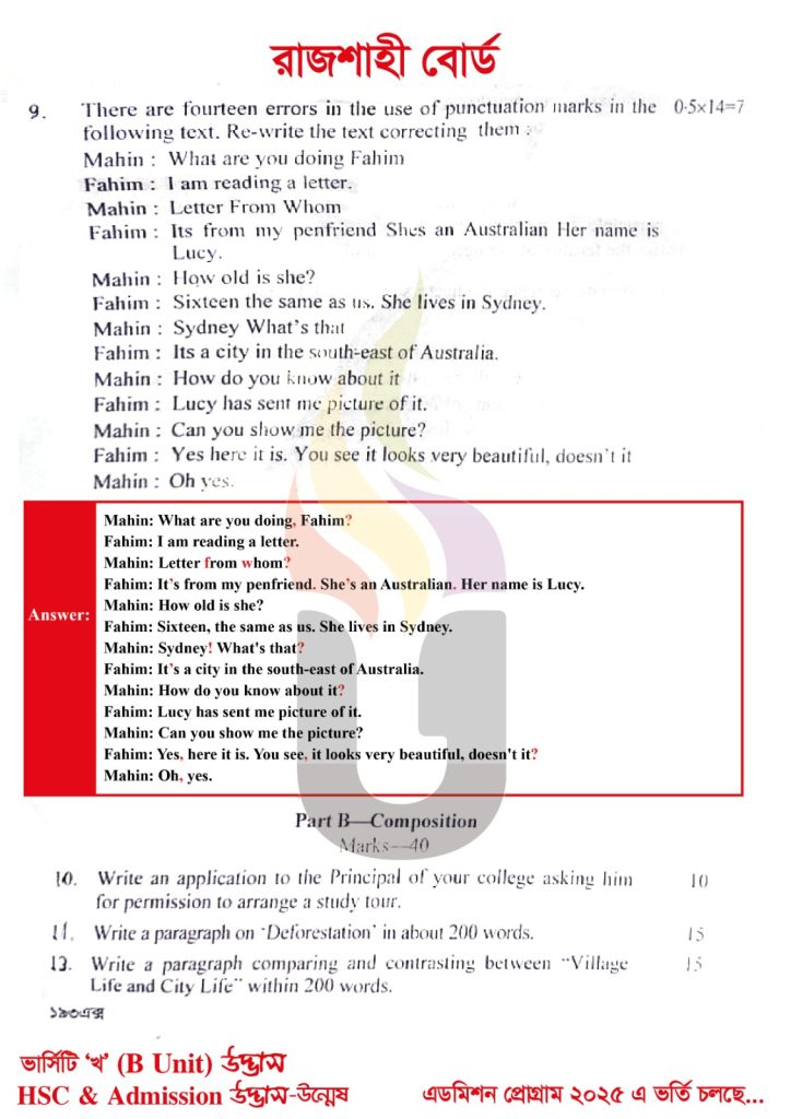 2025 HSC English 2nd Paper Solution