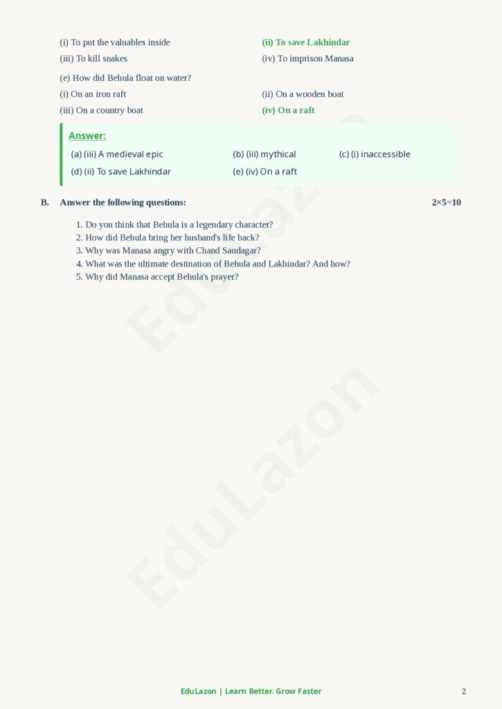 HSC 2026 English 1st paper question Answer